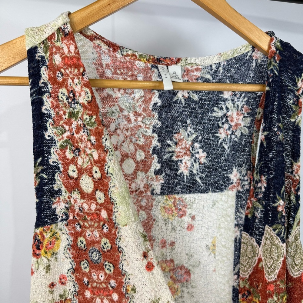 Patchwork Duster Vest Size Xl - image 1